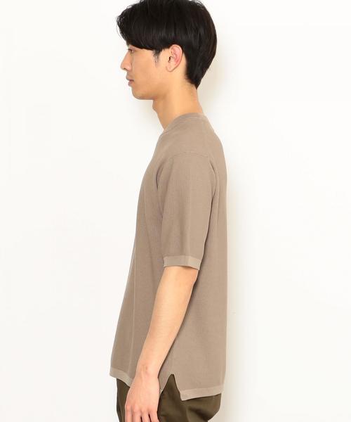 green label relaxing（グリーンレーベルリラクシング）の「SC ウォッシュド カノコ ムジT /　サマーニット ◆（ニット/セーター・メンズ・ベージュ/コバルトブルー・SMALL/LARGE/MEDIUM）」の16枚目の写真