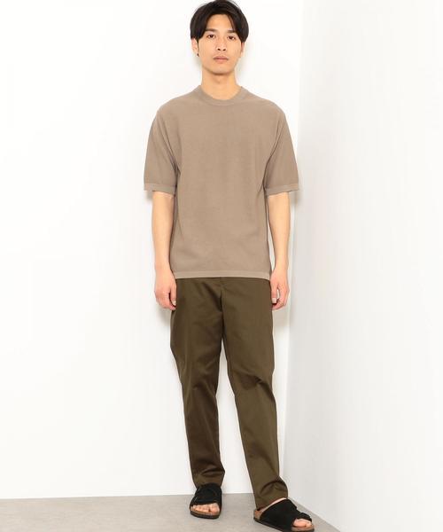 green label relaxing（グリーンレーベルリラクシング）の「SC ウォッシュド カノコ ムジT /　サマーニット ◆（ニット/セーター・メンズ・ベージュ/コバルトブルー・SMALL/LARGE/MEDIUM）」の15枚目の写真