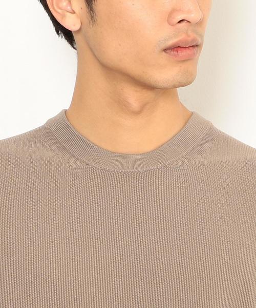 green label relaxing（グリーンレーベルリラクシング）の「SC ウォッシュド カノコ ムジT /　サマーニット ◆（ニット/セーター・メンズ・ベージュ/コバルトブルー・SMALL/LARGE/MEDIUM）」の14枚目の写真