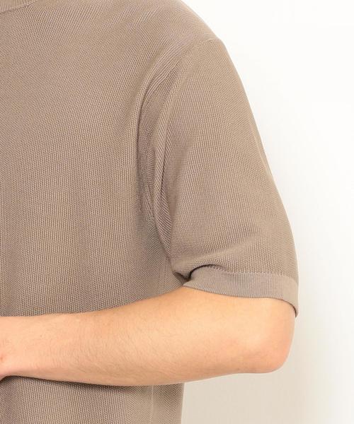 green label relaxing（グリーンレーベルリラクシング）の「SC ウォッシュド カノコ ムジT /　サマーニット ◆（ニット/セーター・メンズ・ベージュ/コバルトブルー・SMALL/LARGE/MEDIUM）」の13枚目の写真