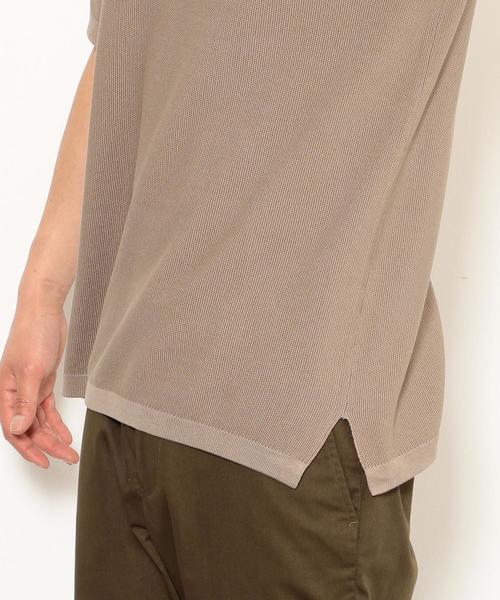 green label relaxing（グリーンレーベルリラクシング）の「SC ウォッシュド カノコ ムジT /　サマーニット ◆（ニット/セーター・メンズ・ベージュ/コバルトブルー・SMALL/LARGE/MEDIUM）」の12枚目の写真