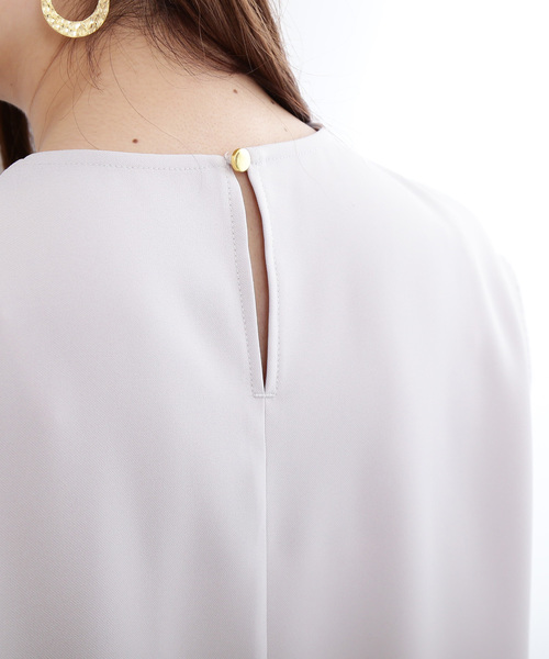 N.(N. Natural Beauty Basic)(エヌエヌナチュラルビューティーベーシック)の「◆パーツ付とろみノースリーブブラウス(シャツ/ブラウス・レディース・ネイビー/ブルー/ベージュ/ホワイト・MEDIUM)」の22枚目の写真