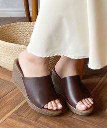 日本製 サボサンダル 厚底  ジュート風 ストラップ