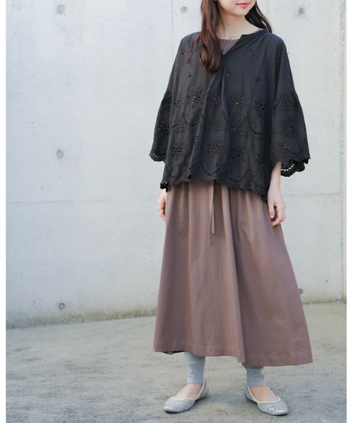 n'Or(ノアール)の「『n'Or洗練シンプルロングワンピース』(ワンピース)」|モカ