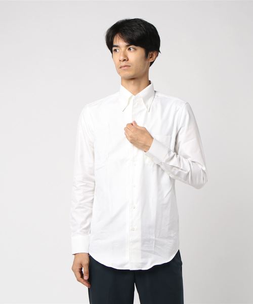 MEN'S BIGI（メンズビギ）の「マイクロダイヤ柄シャツ【ワンピースカラー】（シャツ/ブラウス・メンズ・ネイビー/ホワイト系その他/グレー系その他・SS/S/M/LL）」の2枚目の写真