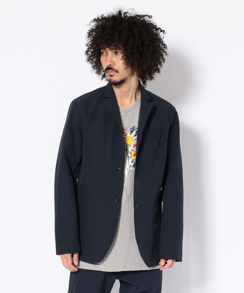 AVIREX(アヴィレックス)の「AVIREX/アヴィレックス/ストレッチ ナイロン テーラードジャケット/STRETCH NYLON JACKET(テーラードジャケット)」|ネイビー