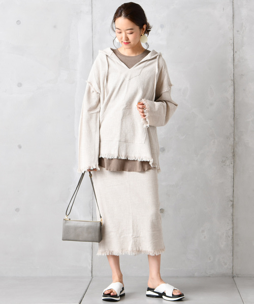 DouDou（ドゥドゥ）の「メキシカンタイトスカート（スカート・レディース・ブラック/オフホワイト/アイボリー・FREE）」の9枚目の写真