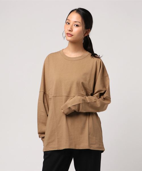 SILVER BULLET(シルバーバレット)の「『CavariA/キャバリア』ビッグシルエットUSAコットンドロップショルダークルーネック長袖Tシャツ(スウェット・メンズ・ホワイト/ブラック/ベージュ/ネイビー/レッド/ライトベージュ・M/L)」の10枚目の写真