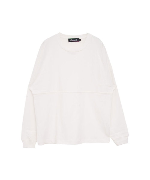 SILVER BULLET(シルバーバレット)の「『CavariA/キャバリア』ビッグシルエットUSAコットンドロップショルダークルーネック長袖Tシャツ(スウェット・メンズ・ホワイト/ブラック/ベージュ/ネイビー/レッド/ライトベージュ・M/L)」の7枚目の写真