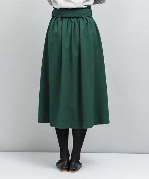 VIS（ビス）の「【泉里香着用アイテム】ベルト付ミモレ丈スカート（スカート・レディース・ネイビー/グリーン/キャメル・S/M）」の10枚目の写真