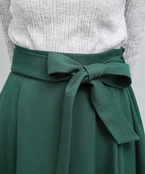 VIS（ビス）の「【泉里香着用アイテム】ベルト付ミモレ丈スカート（スカート・レディース・ネイビー/グリーン/キャメル・S/M）」の7枚目の写真