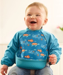 Bibetta（ビベッタ）の「【Bibetta/ビベッタ】ラグランスリーブ付き ウルトラビブ（マグ/哺乳瓶/お食事グッズ）」