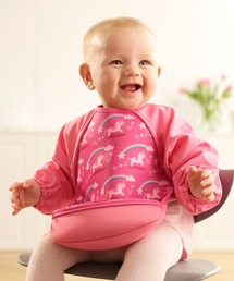 Bibetta（ビベッタ）の「【Bibetta/ビベッタ】ラグランスリーブ付き ウルトラビブ（マグ/哺乳瓶/お食事グッズ）」