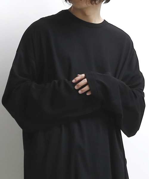 薄手ロングカットソー ビッグシルエット（Tシャツ/カットソー）｜minsobi（ミンソビ）