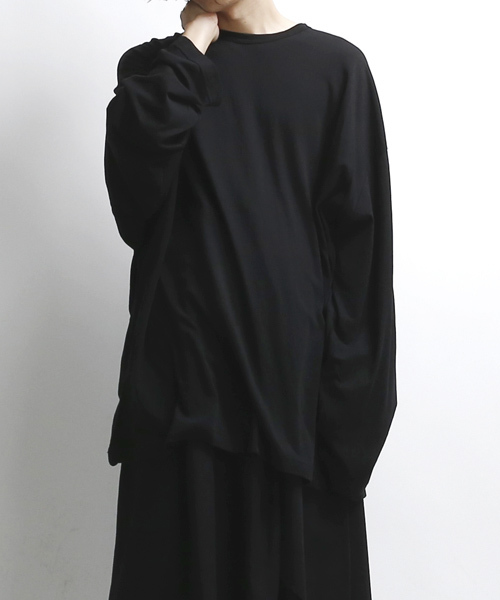 薄手ロングカットソー ビッグシルエット（Tシャツ/カットソー）｜minsobi（ミンソビ）