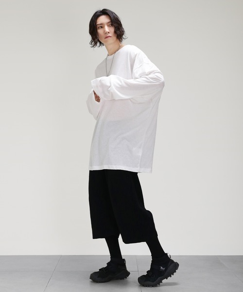 薄手ロングカットソー ビッグシルエット（Tシャツ/カットソー）｜minsobi（ミンソビ）