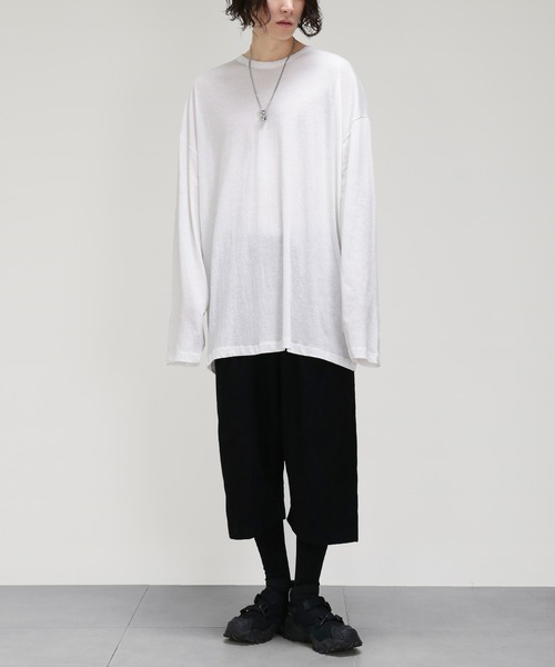 薄手ロングカットソー ビッグシルエット（Tシャツ/カットソー）｜minsobi（ミンソビ）