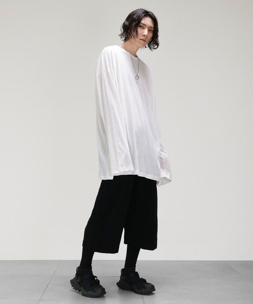 薄手ロングカットソー ビッグシルエット（Tシャツ/カットソー）｜minsobi（ミンソビ）