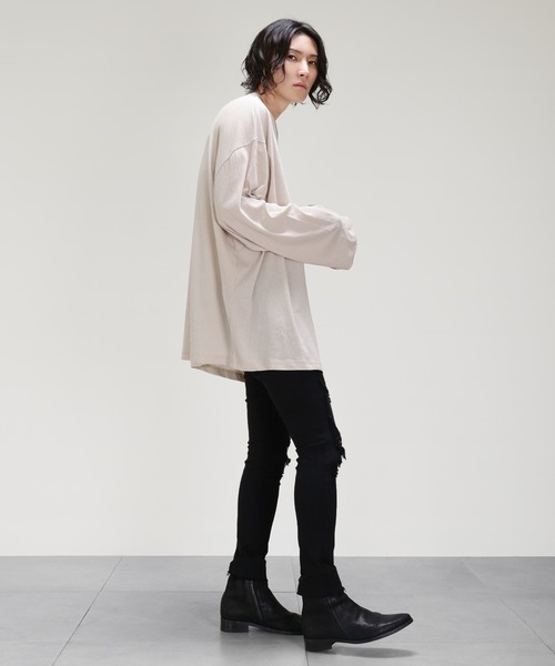 薄手ロングカットソー ビッグシルエット（Tシャツ/カットソー）｜minsobi（ミンソビ）