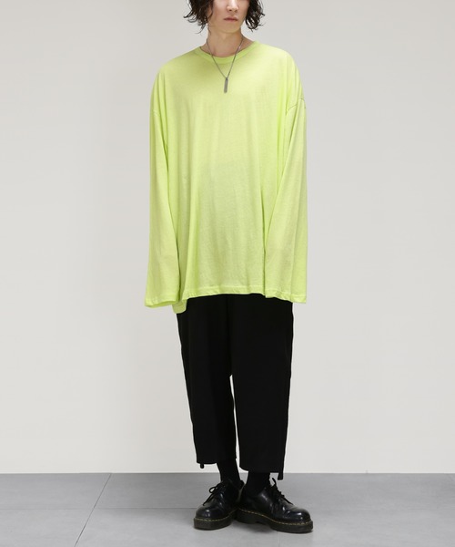 薄手ロングカットソー ビッグシルエット（Tシャツ/カットソー）｜minsobi（ミンソビ）