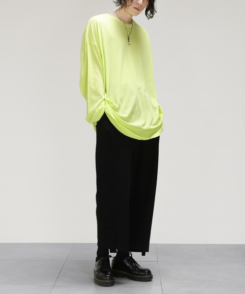 薄手ロングカットソー ビッグシルエット（Tシャツ/カットソー）｜minsobi（ミンソビ）
