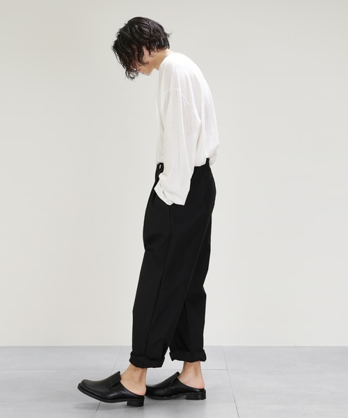 薄手ロングカットソー ビッグシルエット（Tシャツ/カットソー）｜minsobi（ミンソビ）