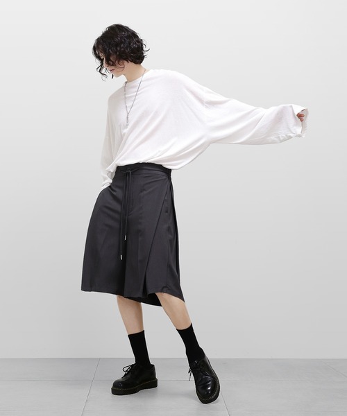 薄手ロングカットソー ビッグシルエット（Tシャツ/カットソー）｜minsobi（ミンソビ）