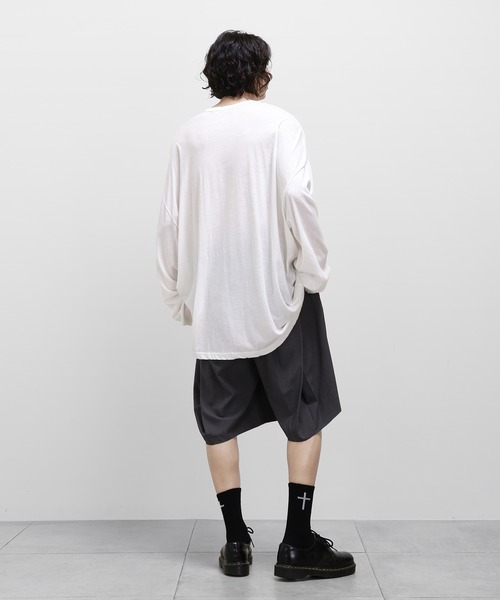 薄手ロングカットソー ビッグシルエット（Tシャツ/カットソー）｜minsobi（ミンソビ）