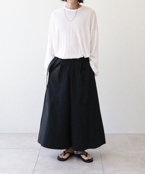 薄手ロングカットソー ビッグシルエット（Tシャツ/カットソー）｜minsobi（ミンソビ）