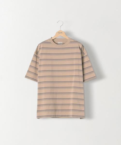 Steven Alan（スティーブンアラン）の「＜Steven Alan＞ HI-DENS BORDER CREW NECK TEE-BOLD/Tシャツ（Tシャツ/カットソー・メンズ・ダークグレー/ホワイト/ベージュ/ブラウン/ブラック・LARGE/X-LARGE/SMALL/MEDIUM）」の5枚目の写真