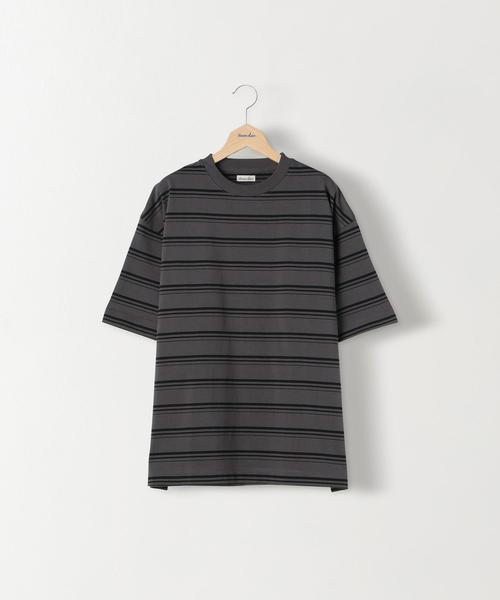 Steven Alan（スティーブンアラン）の「＜Steven Alan＞ HI-DENS BORDER CREW NECK TEE-BOLD/Tシャツ（Tシャツ/カットソー・メンズ・ダークグレー/ホワイト/ベージュ/ブラウン/ブラック・LARGE/X-LARGE/SMALL/MEDIUM）」の22枚目の写真