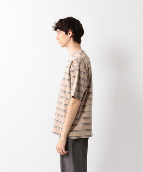 Steven Alan（スティーブンアラン）の「＜Steven Alan＞ HI-DENS BORDER CREW NECK TEE-BOLD/Tシャツ（Tシャツ/カットソー・メンズ・ダークグレー/ホワイト/ベージュ/ブラウン/ブラック・LARGE/X-LARGE/SMALL/MEDIUM）」の17枚目の写真