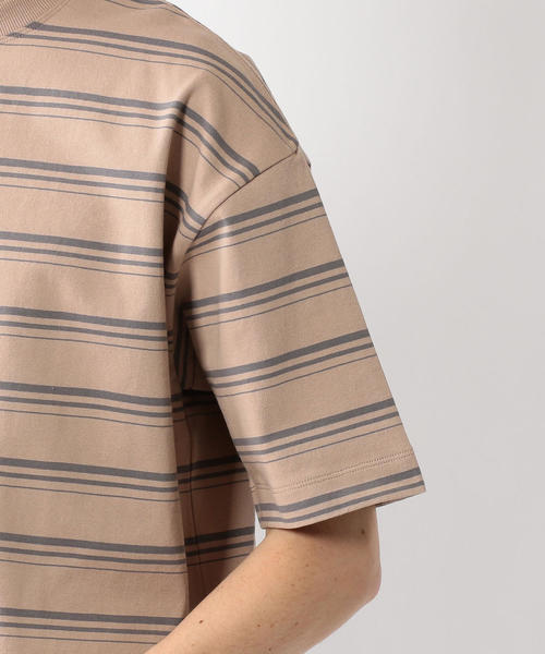 Steven Alan（スティーブンアラン）の「＜Steven Alan＞ HI-DENS BORDER CREW NECK TEE-BOLD/Tシャツ（Tシャツ/カットソー・メンズ・ダークグレー/ホワイト/ベージュ/ブラウン/ブラック・LARGE/X-LARGE/SMALL/MEDIUM）」の20枚目の写真