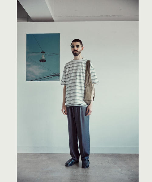 Steven Alan（スティーブンアラン）の「＜Steven Alan＞ HI-DENS BORDER CREW NECK TEE-BOLD/Tシャツ（Tシャツ/カットソー・メンズ・ダークグレー/ホワイト/ベージュ/ブラウン/ブラック・LARGE/X-LARGE/SMALL/MEDIUM）」の7枚目の写真