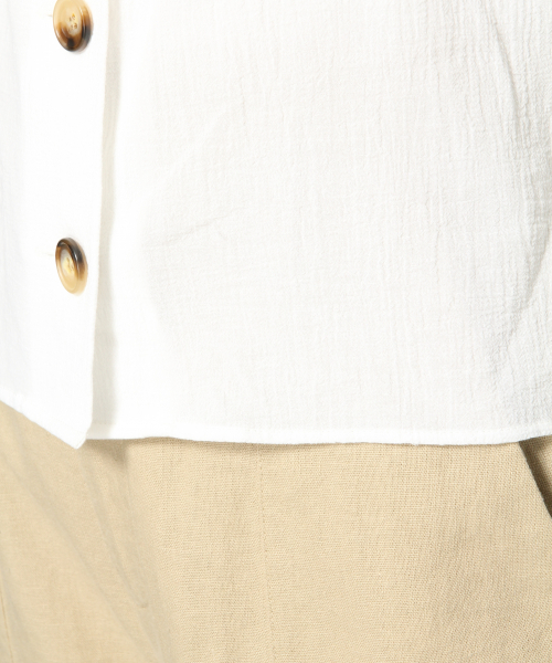 LOWRYS FARM（ローリーズファーム）の「スクエア２ＷＡＹブラウス　836521（シャツ/ブラウス・レディース・ブラック/ベージュ/オフホワイト/グリーン・FREE）」の9枚目の写真