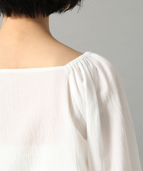 LOWRYS FARM（ローリーズファーム）の「スクエア２ＷＡＹブラウス　836521（シャツ/ブラウス・レディース・ブラック/ベージュ/オフホワイト/グリーン・FREE）」の11枚目の写真