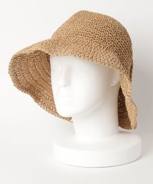 STYLEBLOCK | バックリボンデザインつば広麦わら帽子ストローハット(ハット)
