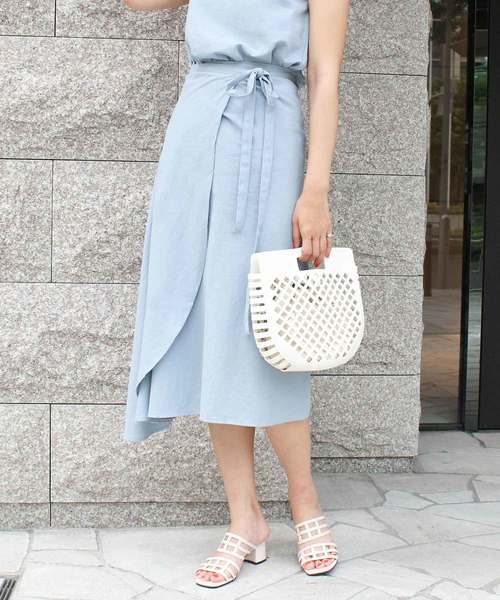 MODE ROBE（モードローブ）の「メッシュハンドバッグ（トートバッグ・レディース・ブラック/ベージュ/アイボリー・FREE）」の6枚目の写真