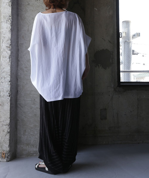 antiqua（アンティカ）の「ドルマンワイドトップス（Tシャツ/カットソー・レディース・ブラック/グレー/オフホワイト/ミント・FREE）」の10枚目の写真