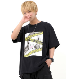 GOSTAR DE FUGA | テープデザインプリントTシャツ/カットソー(Tシャツ/カットソー)