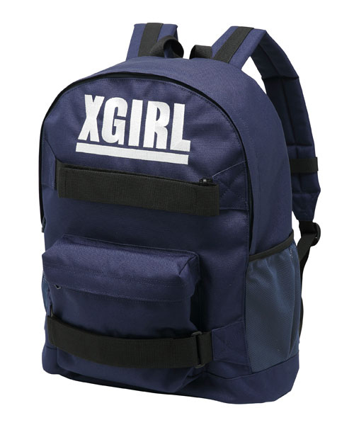 X-girl(エックスガール)の「SK8 BACKPACK 2014(バックパック/リュック・レディース・ブラック/パープル/オレンジ/ネイビー・ONE SIZE)」の3枚目の写真