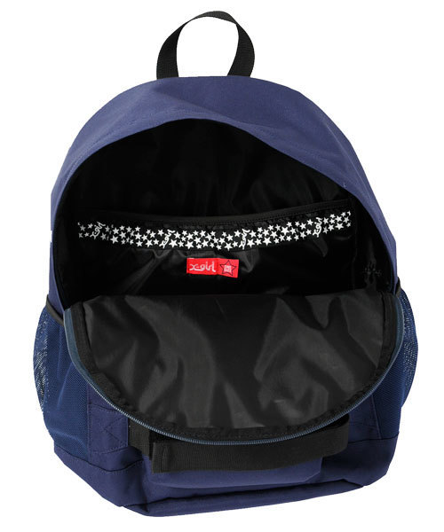 X-girl(エックスガール)の「SK8 BACKPACK 2014(バックパック/リュック・レディース・ブラック/パープル/オレンジ/ネイビー・ONE SIZE)」の9枚目の写真