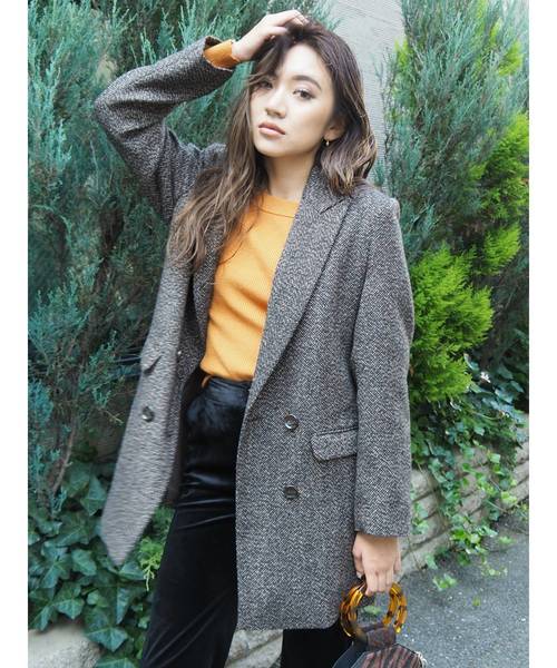 EVRIS(エヴリス)の「ロングテーラードジャケット(テーラードジャケット・レディース・ブラック/ブラウン・FREE)」の8枚目の写真