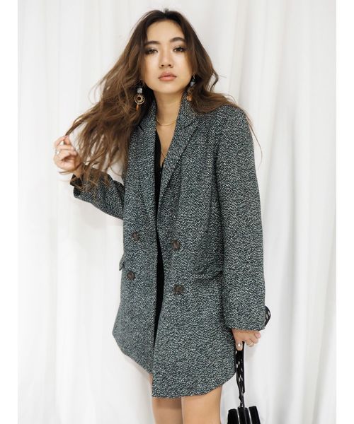 EVRIS(エヴリス)の「ロングテーラードジャケット(テーラードジャケット・レディース・ブラック/ブラウン・FREE)」の13枚目の写真