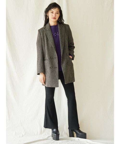 EVRIS(エヴリス)の「ロングテーラードジャケット(テーラードジャケット・レディース・ブラック/ブラウン・FREE)」の20枚目の写真