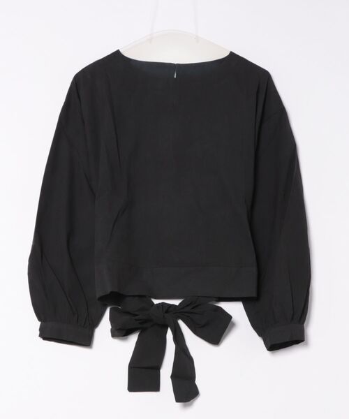 STYLEBLOCK（スタイルブロック）の「ツイルピーチバックリボンボリュームスリーブブラウス（シャツ/ブラウス・レディース・ベージュ/キャメル/ブラック・M）」の2枚目の写真