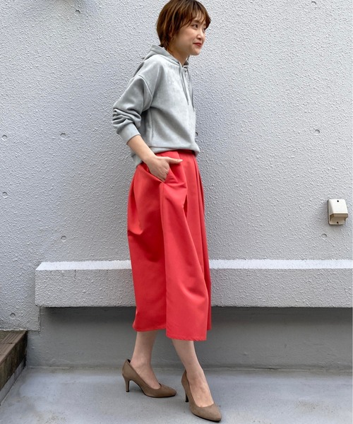 BE NEAT（ビーニート）の「【日本製】ディープタックスカート（スカート・レディース・ベージュ/オレンジ/グリーン・M）」の17枚目の写真