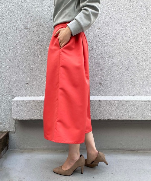 BE NEAT（ビーニート）の「【日本製】ディープタックスカート（スカート・レディース・ベージュ/オレンジ/グリーン・M）」の20枚目の写真