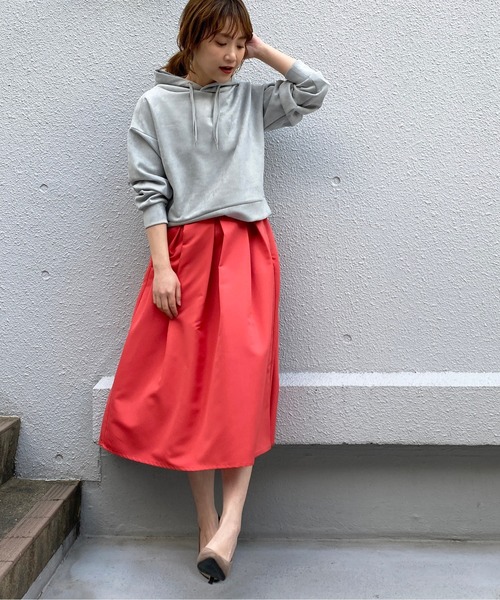 BE NEAT（ビーニート）の「【日本製】ディープタックスカート（スカート・レディース・ベージュ/オレンジ/グリーン・M）」の16枚目の写真