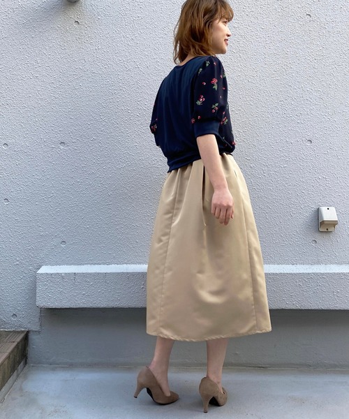 BE NEAT（ビーニート）の「【日本製】ディープタックスカート（スカート・レディース・ベージュ/オレンジ/グリーン・M）」の11枚目の写真